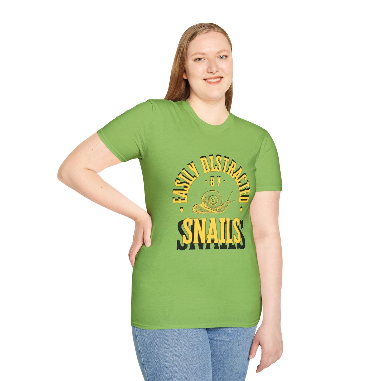 Unisex Softstyle T-Shirt, Distracted by Snails