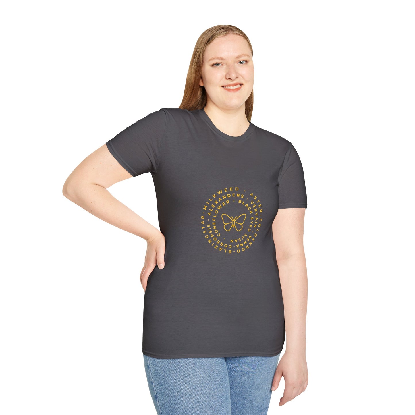 T-Shirt Unisex Softstyle, Native Plants & Butterflies