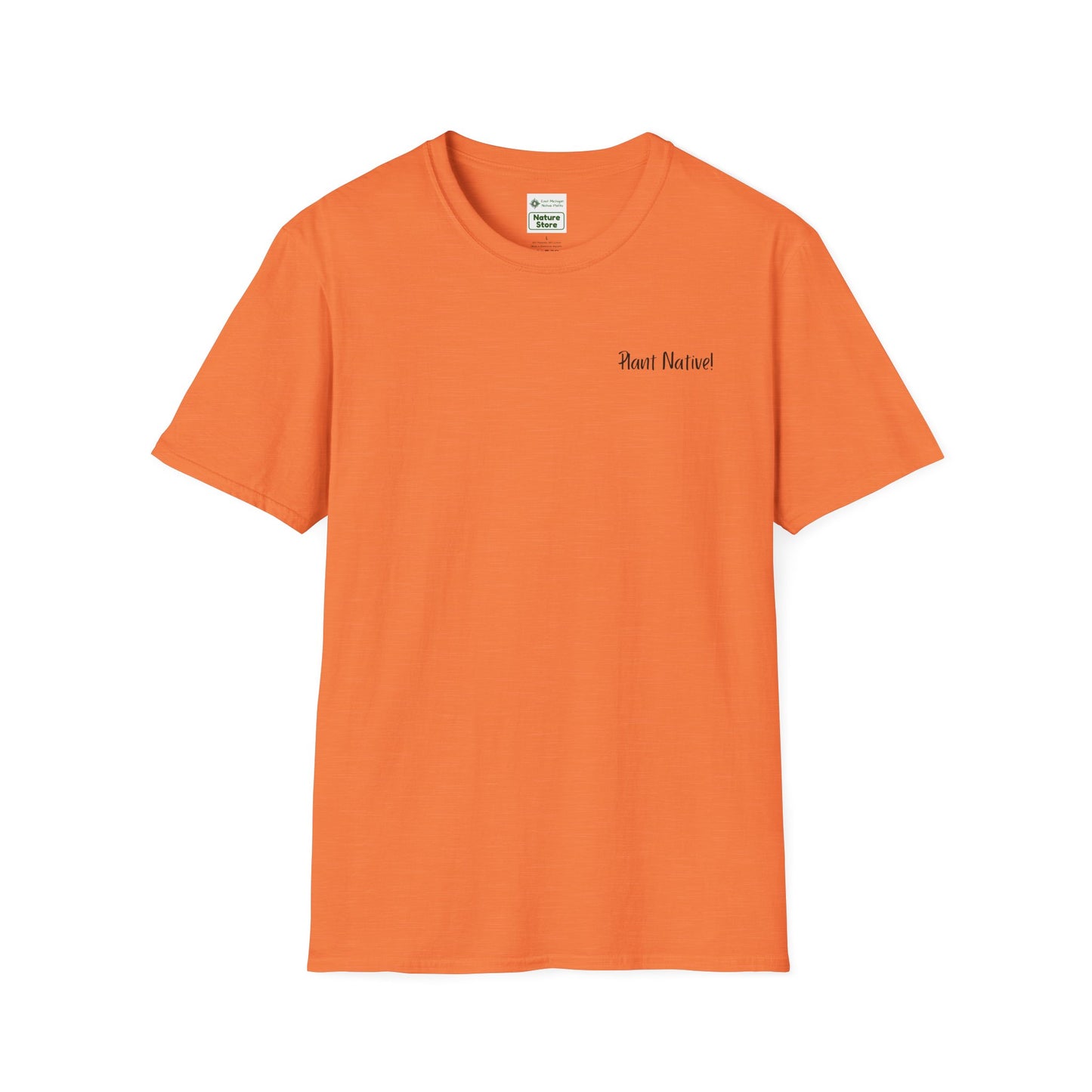 Unisex Softstyle T-Shirt I Love Native Plants, Asters (Back)