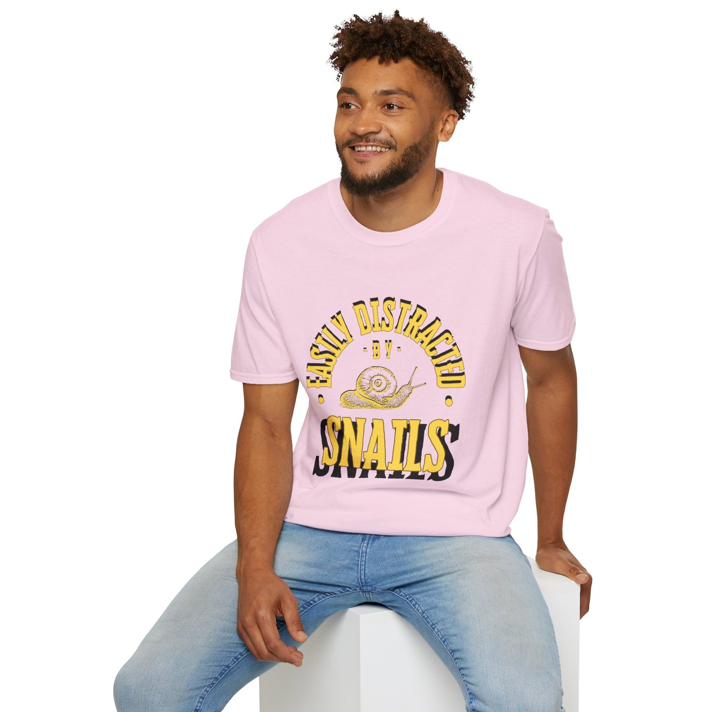 Unisex Softstyle T-Shirt, Distracted by Snails