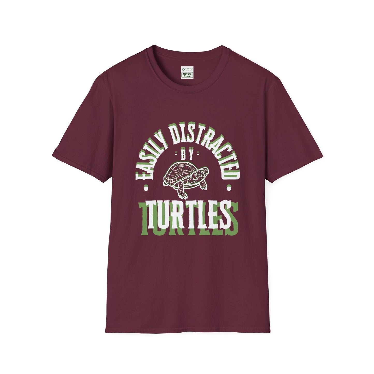Unisex Softstyle T-Shirt, Distracted by Turtles