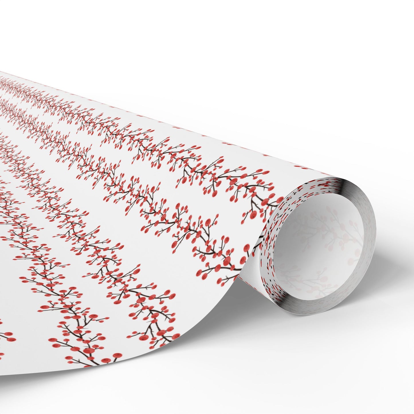 Wrapping Paper, Winterberry - White