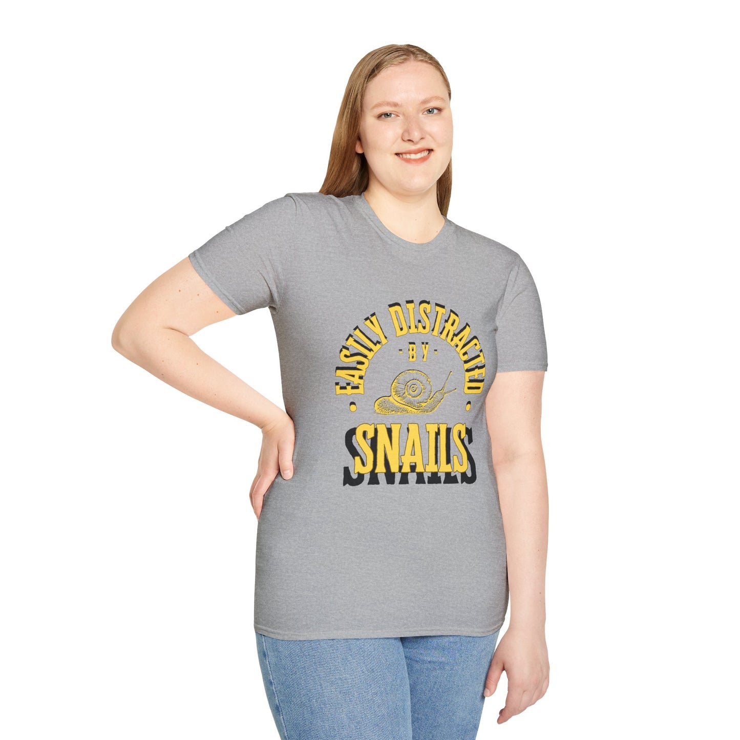 Unisex Softstyle T-Shirt, Distracted by Snails