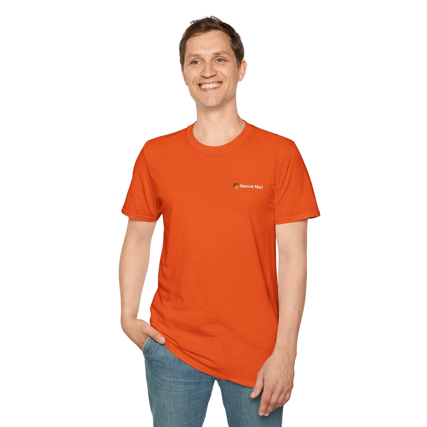 Unisex Softstyle T-Shirt, Native Nut! (Back)