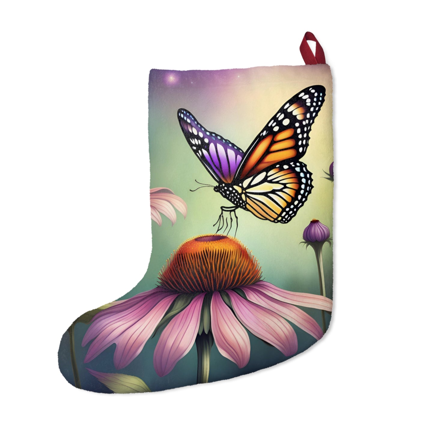 Christmas Stockings, Coneflowers & Monarch