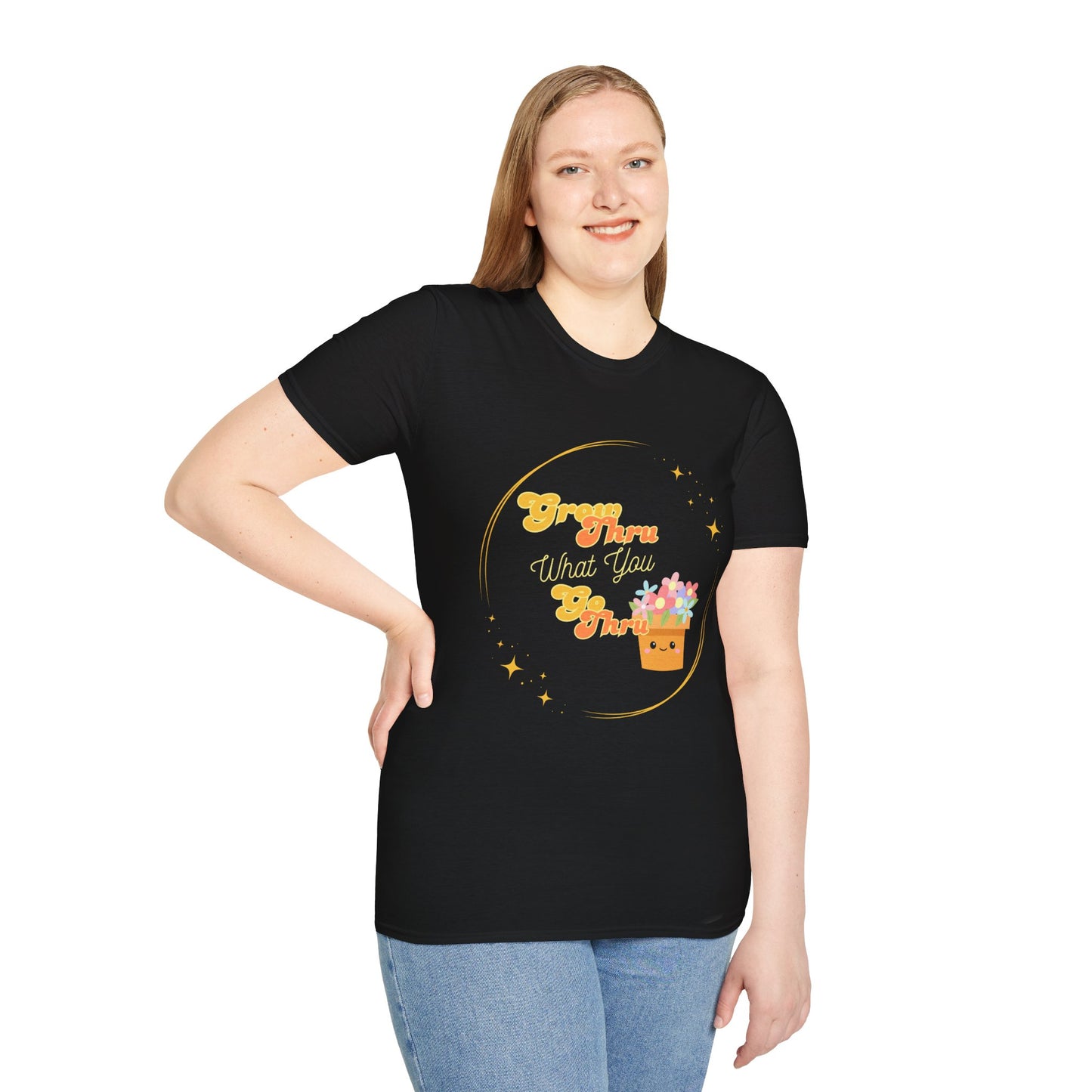 Unisex Softstyle T-Shirt Grow Through What You Go Through