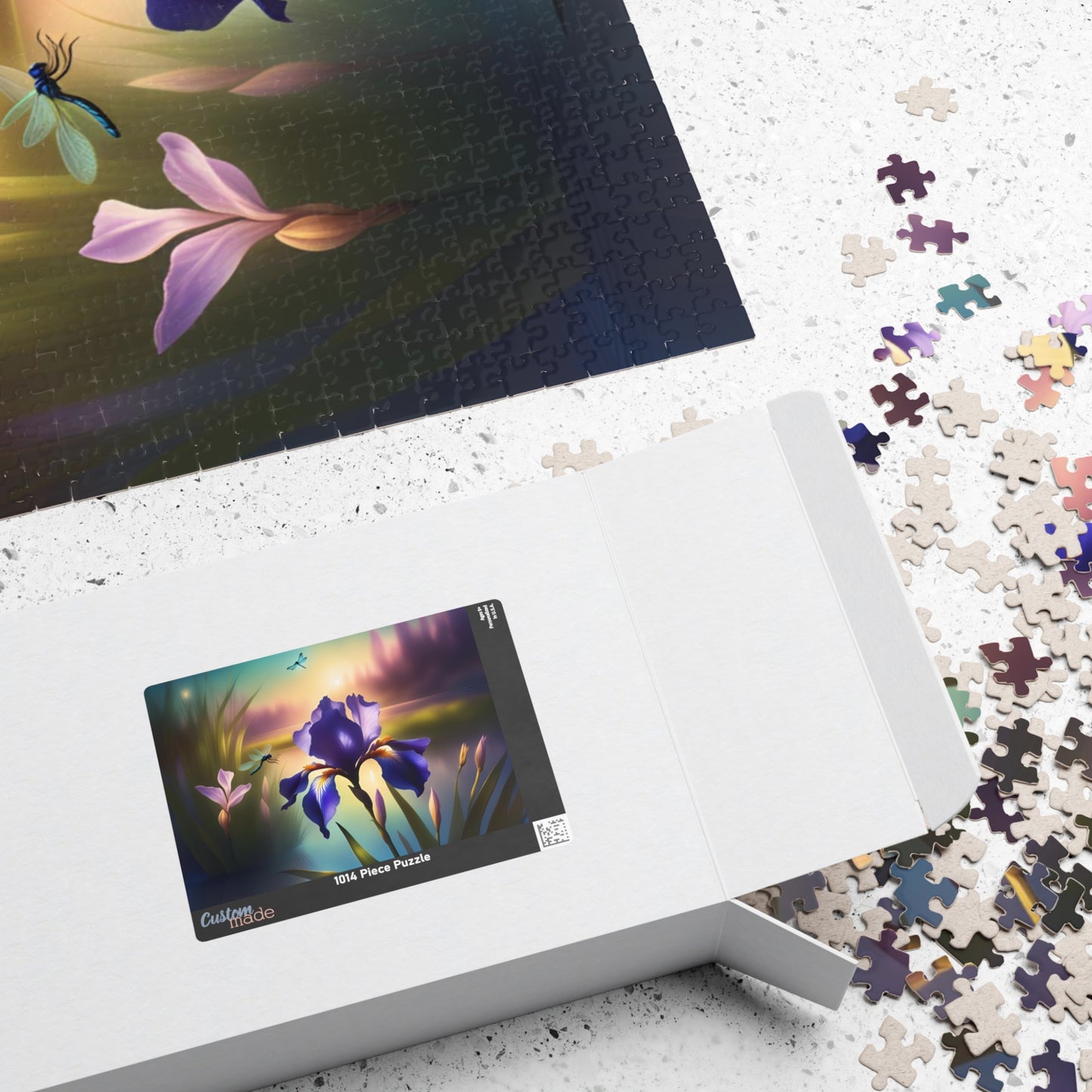 Puzzle, Blue Flag Iris & Dragonflies (110, 252, 520, 1014-piece)