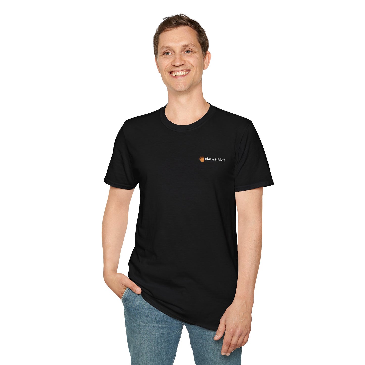 Unisex Softstyle T-Shirt, Native Nut! (Back)