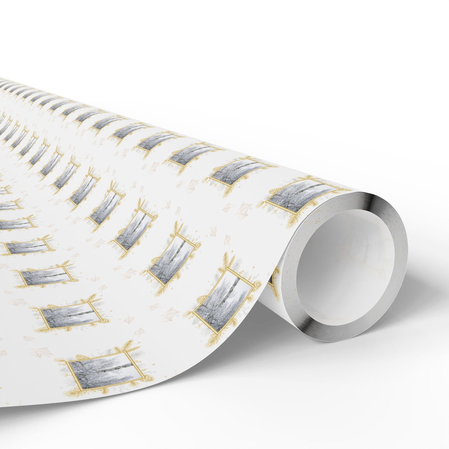 Wrapping Paper, Icy Birch - White