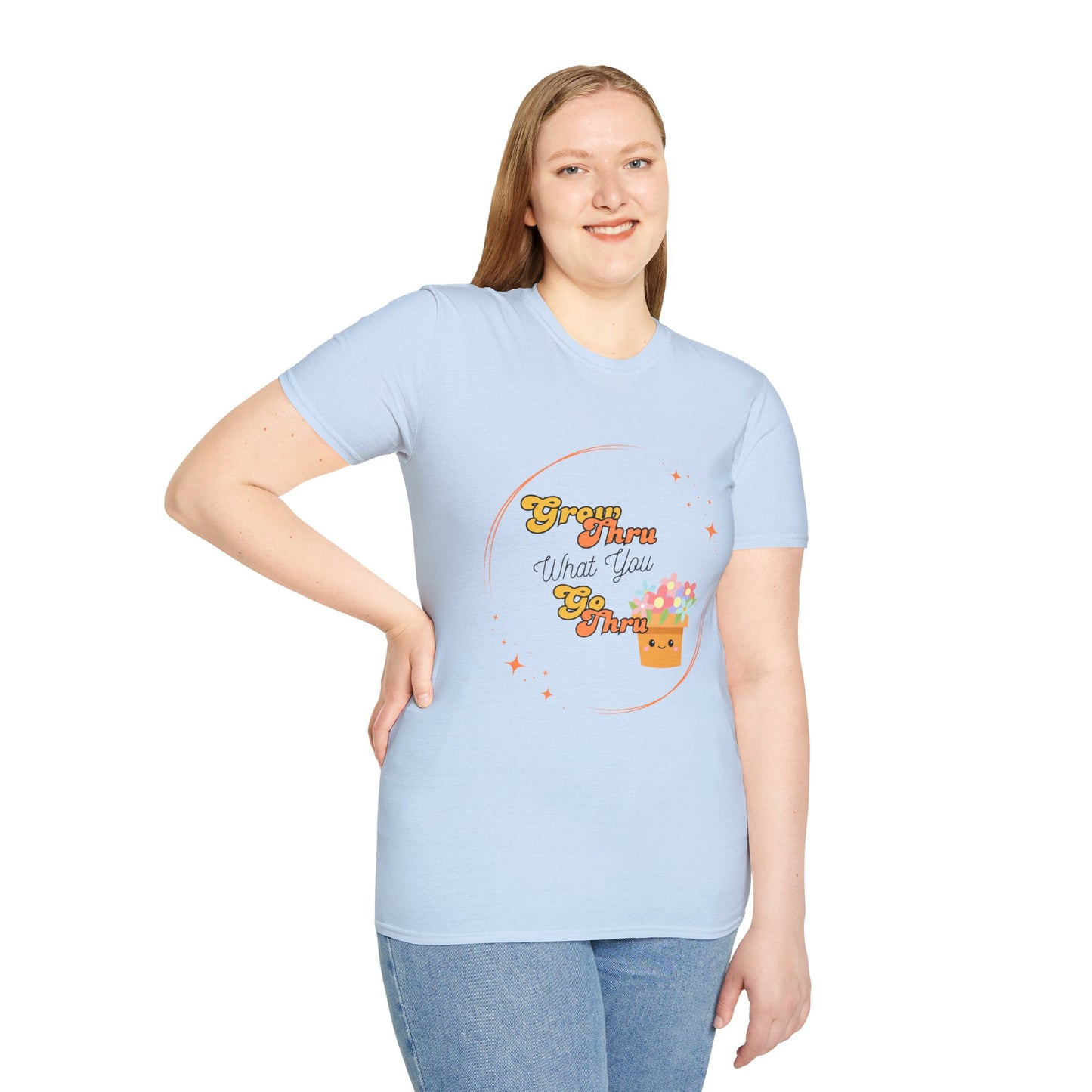 Unisex Softstyle T-Shirt Grow Through What You Go Through