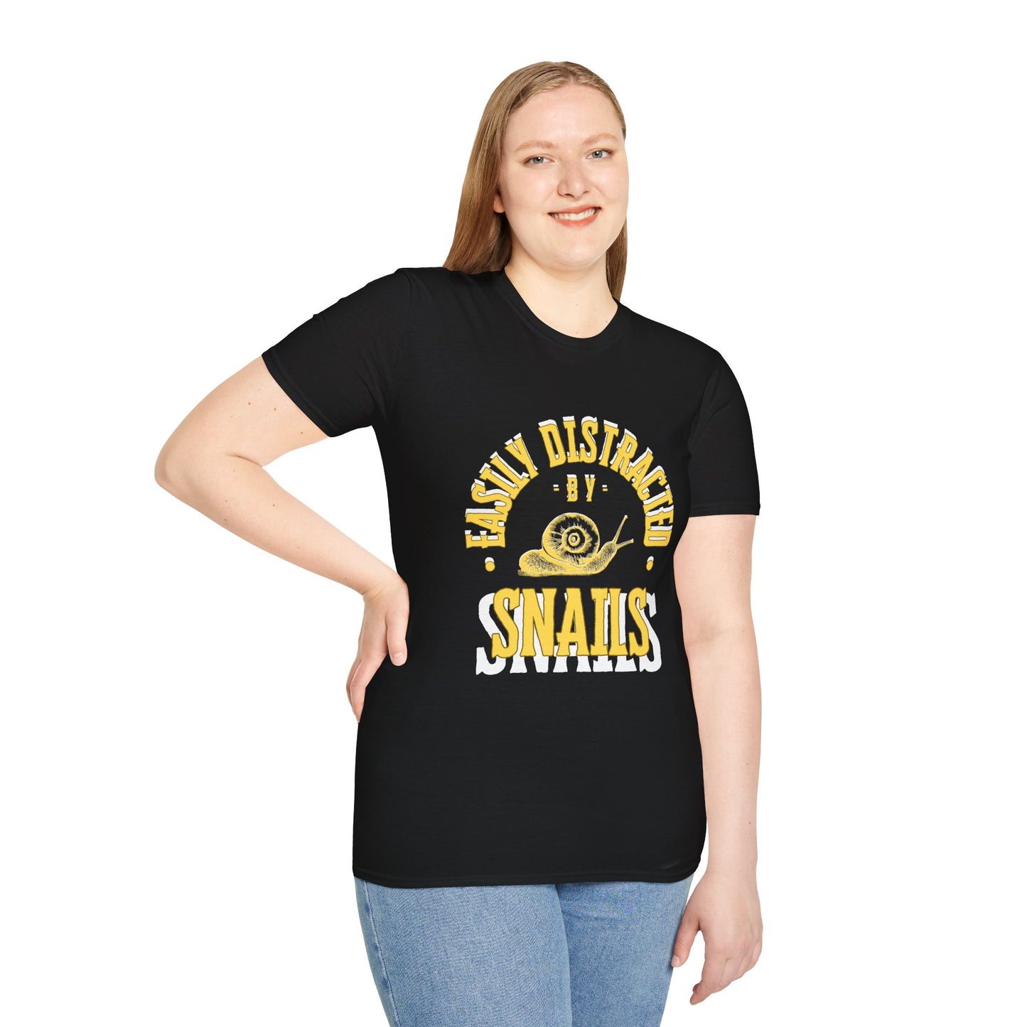 Unisex Softstyle T-Shirt, Distracted by Snails