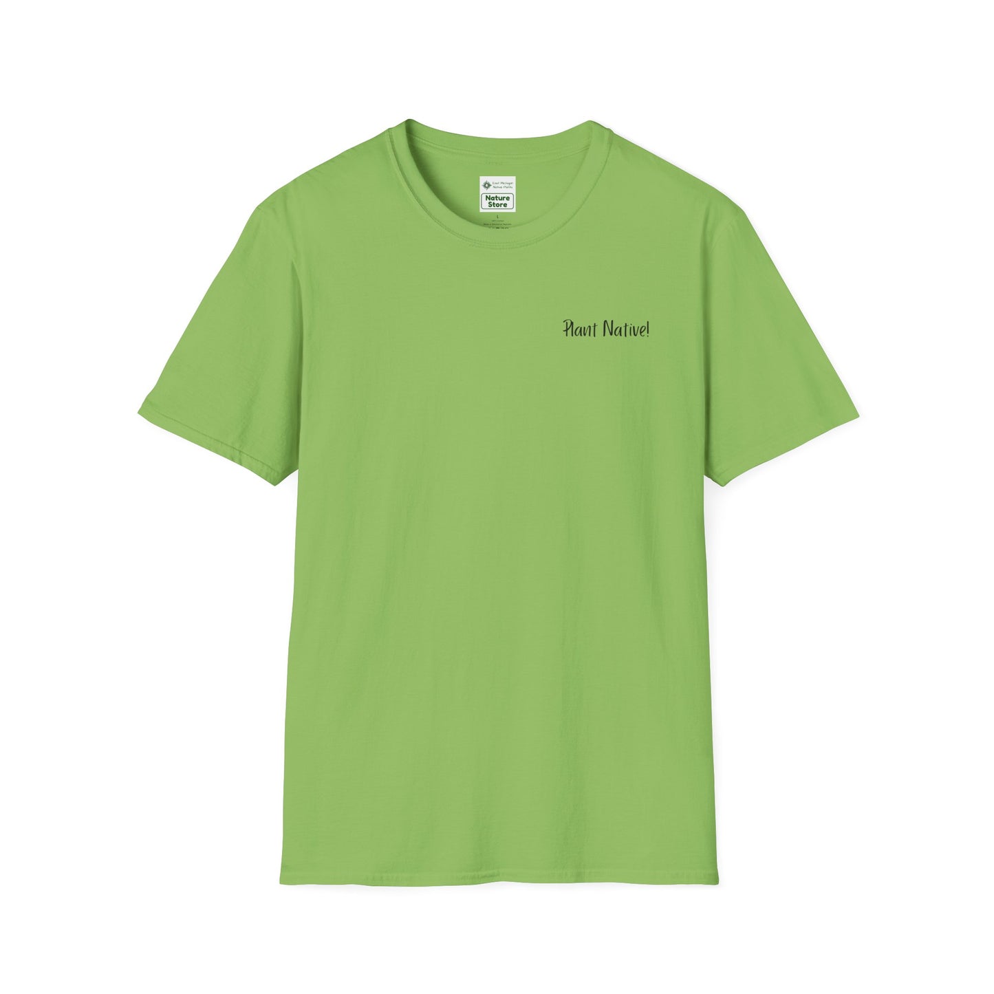 Unisex Softstyle T-Shirt I Love Native Plants, Asters (Back)