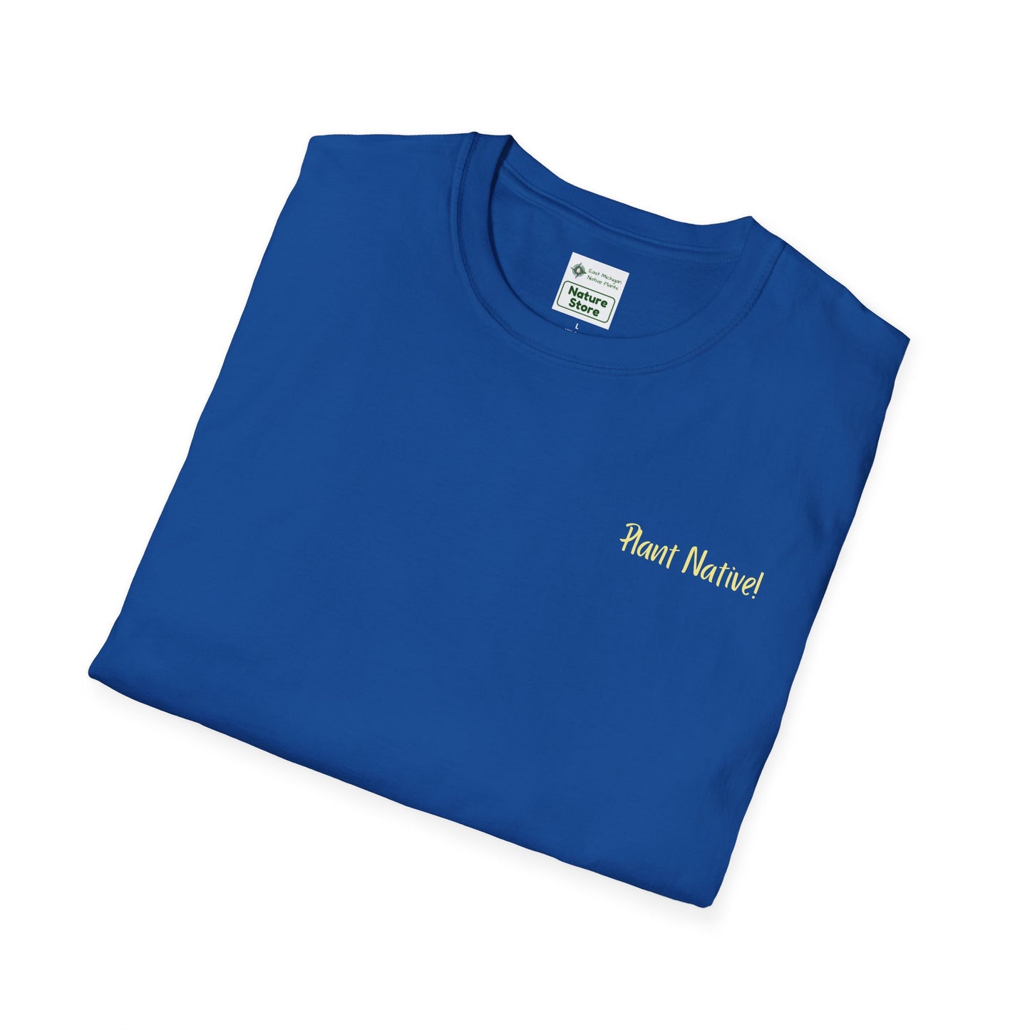 Unisex Softstyle T-Shirt I Love Native Plants, Asters (Back)