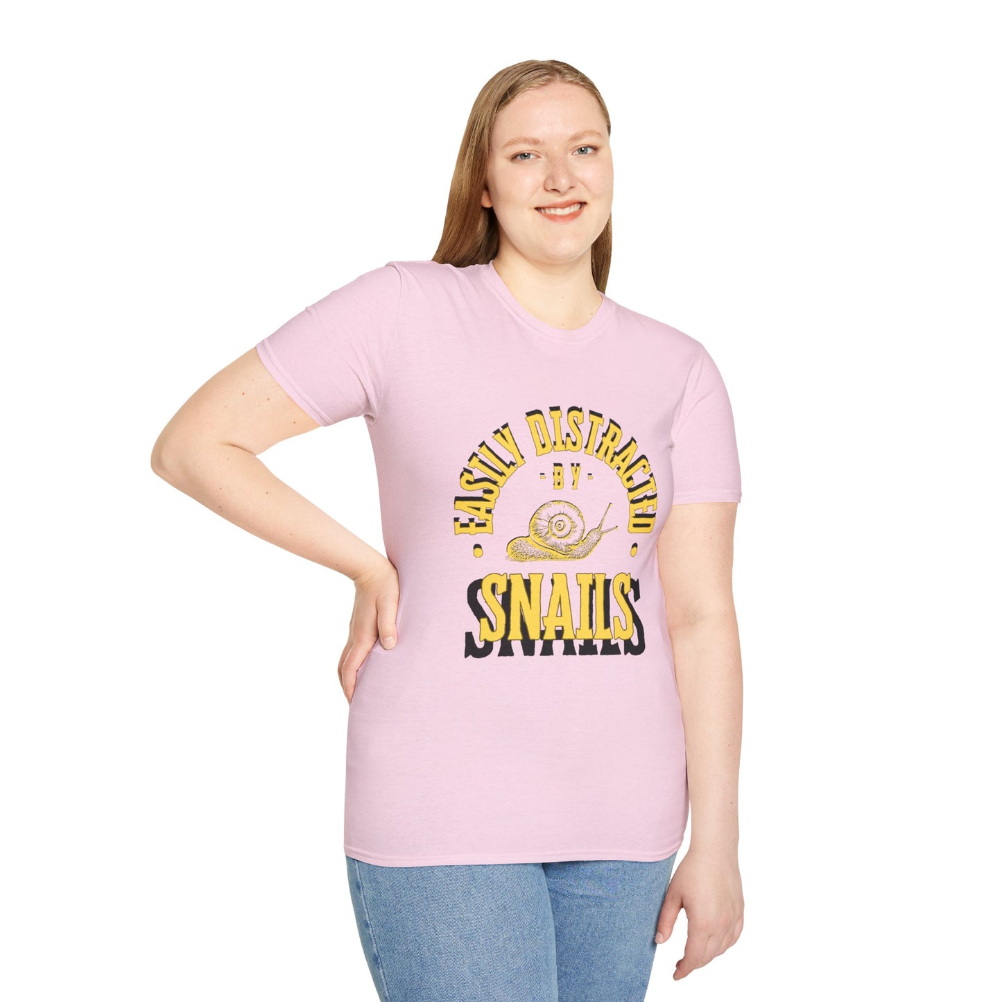 Unisex Softstyle T-Shirt, Distracted by Snails