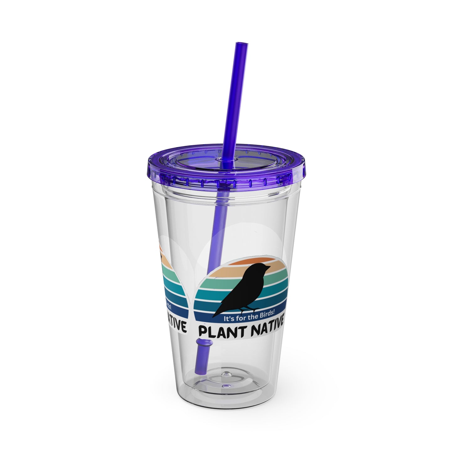 Tumbler with Straw, 16oz, It's For The Birds