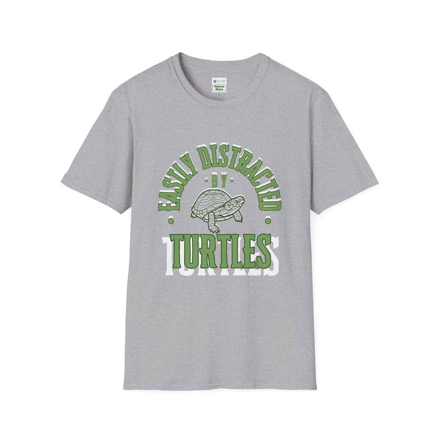Unisex Softstyle T-Shirt, Distracted by Turtles