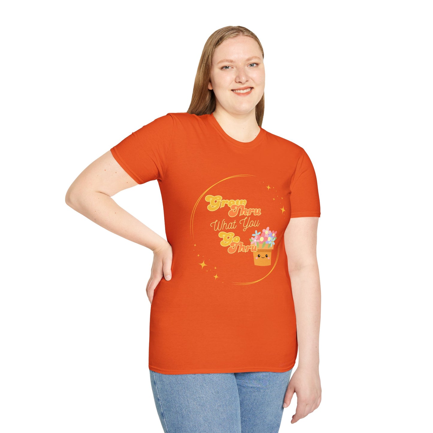 Unisex Softstyle T-Shirt Grow Through What You Go Through