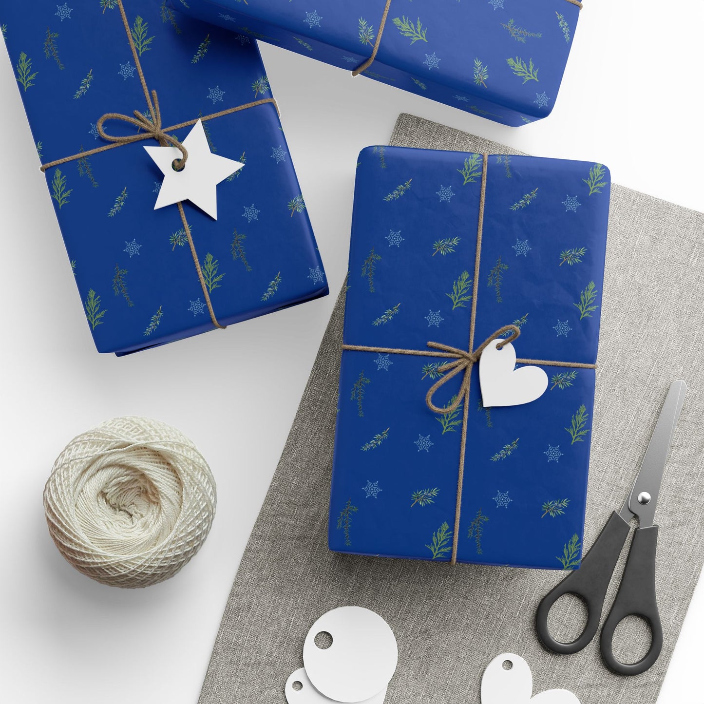 Wrapping Paper, Juniper Berry - Dk Blue
