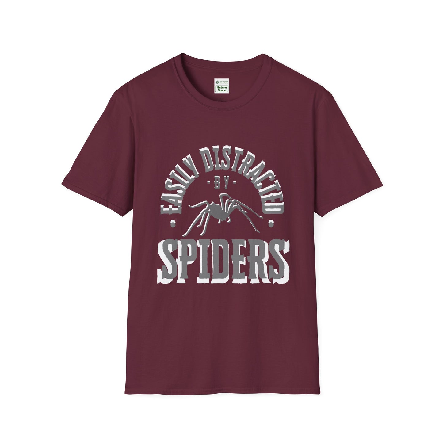 EastMichNatives T-Shirt, Distracted by Spiders