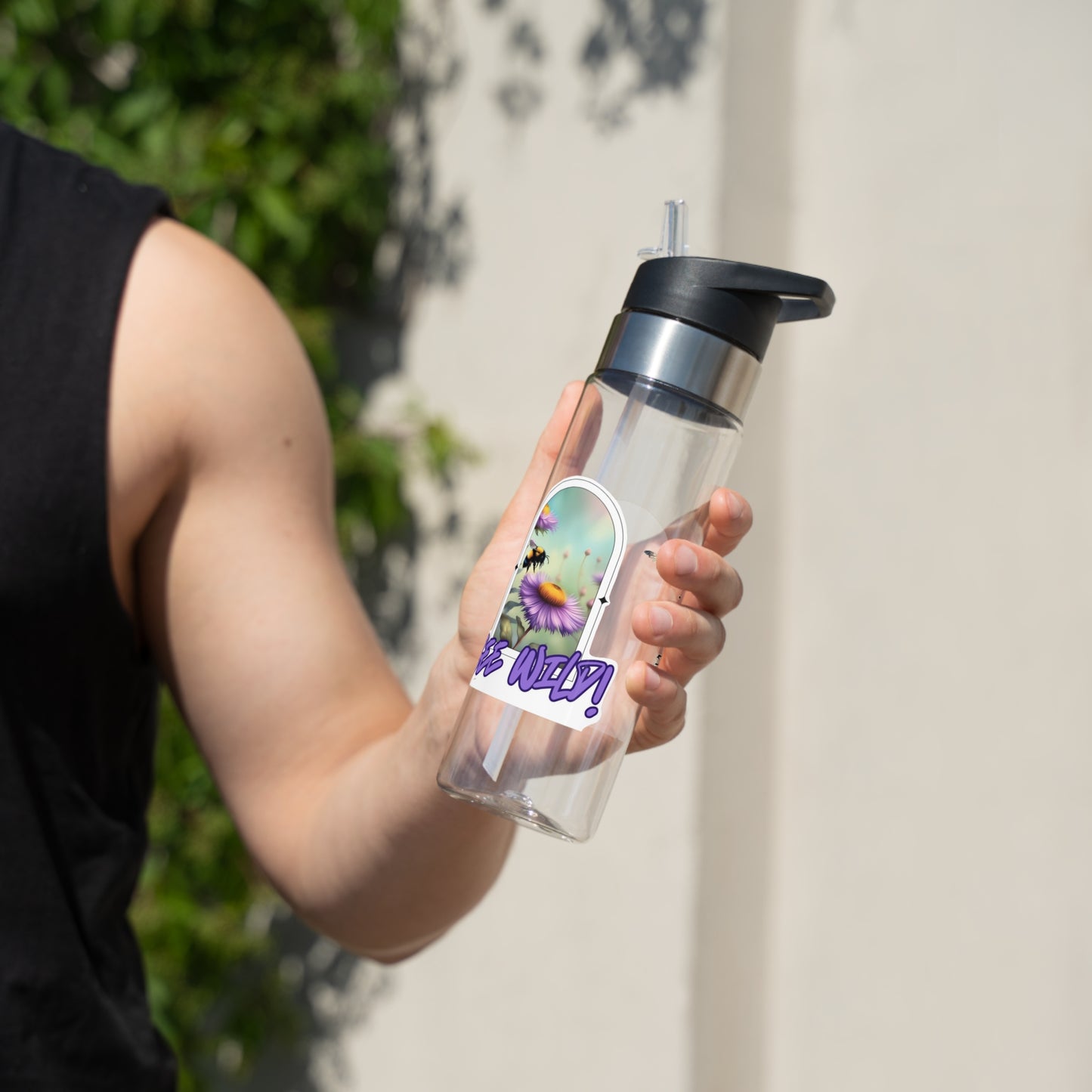 Sport Bottle, 20oz, Bee Wild! Plant Native!