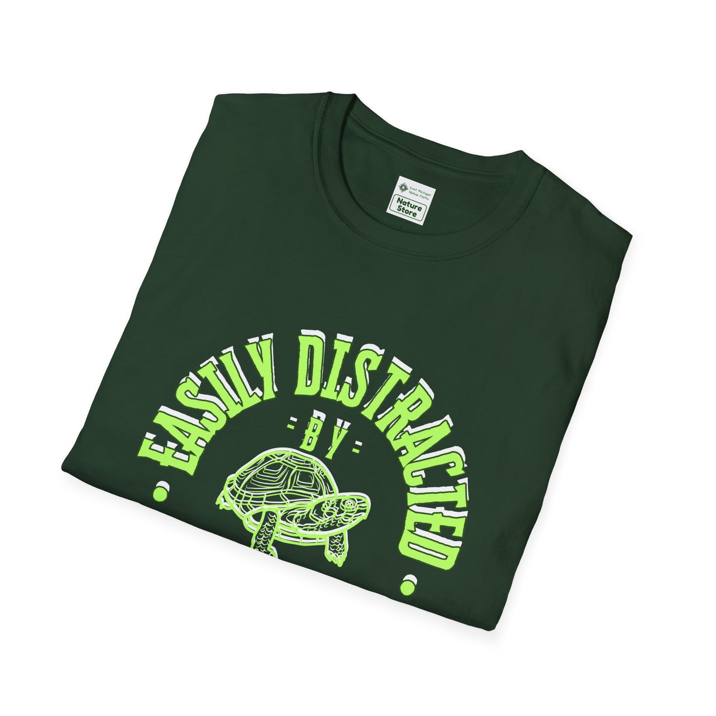 Unisex Softstyle T-Shirt, Distracted by Turtles