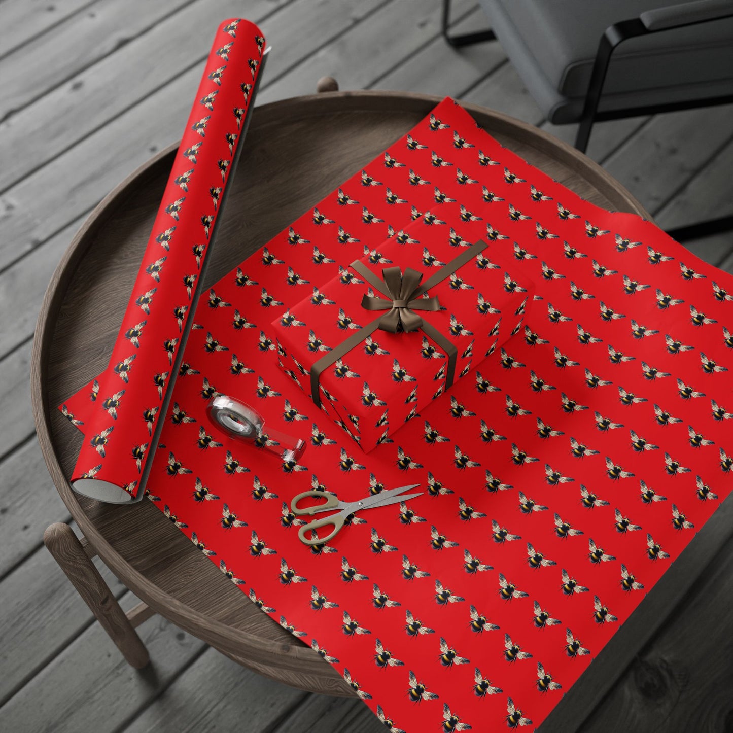 Wrapping Paper, Native Bee - Red