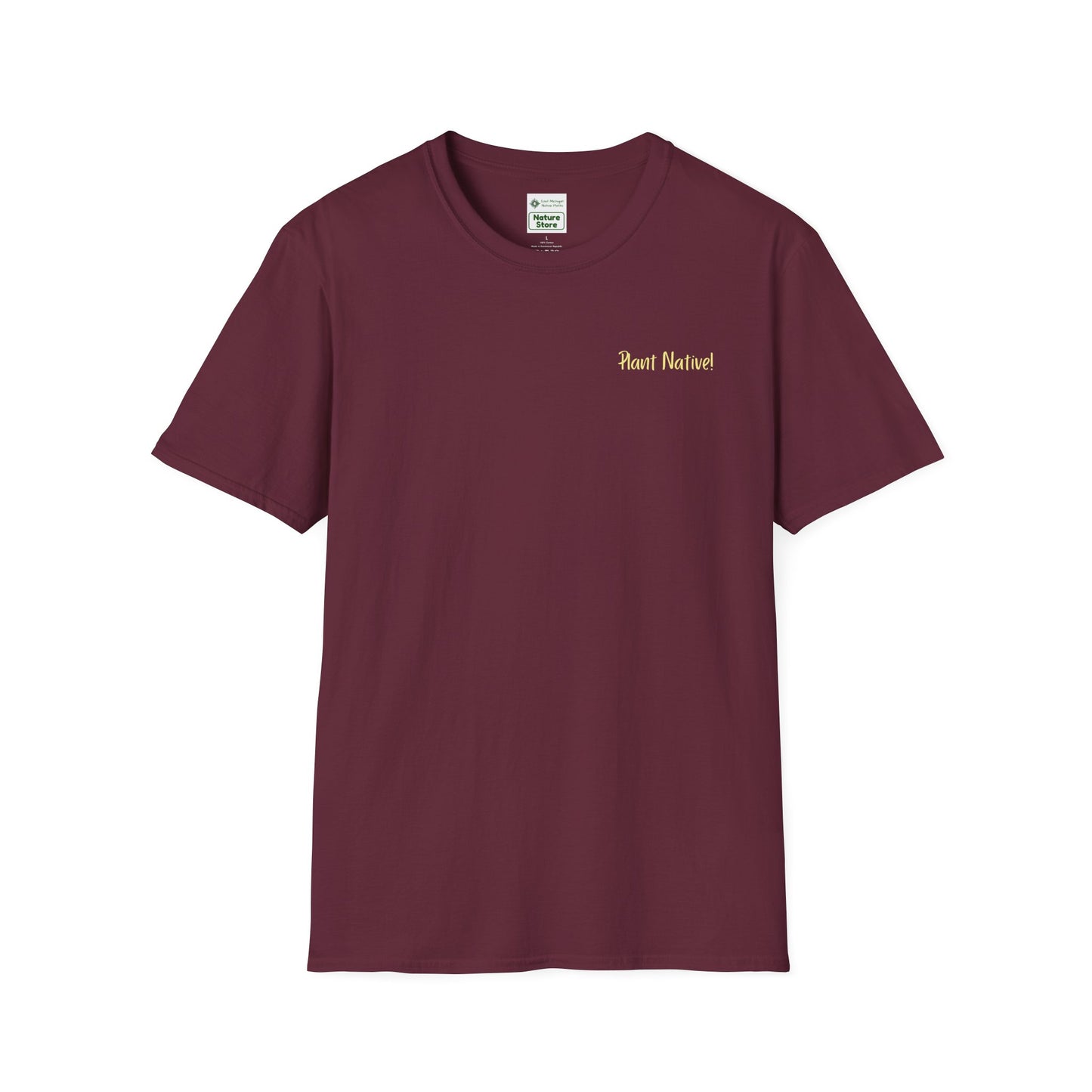 Unisex Softstyle T-Shirt I Love Native Plants, Asters (Back)