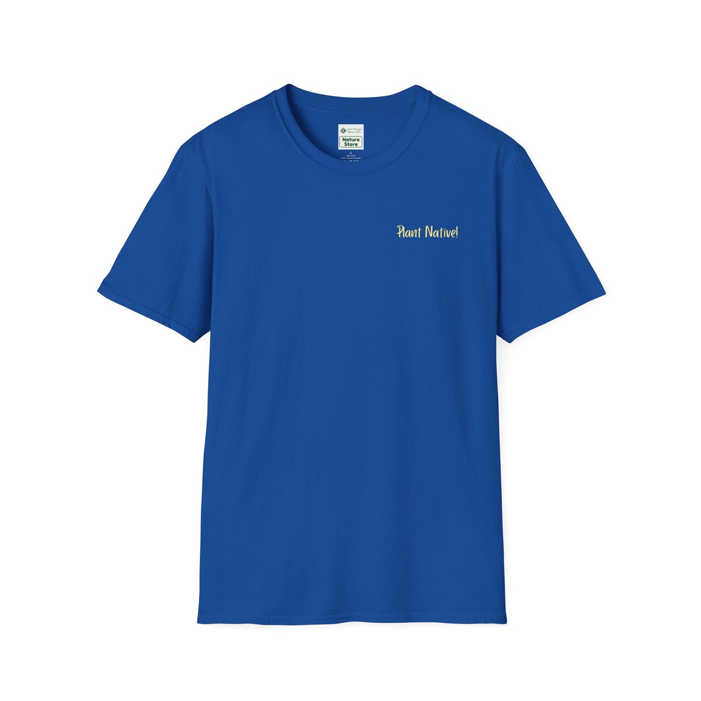 Unisex Softstyle T-Shirt I Love Native Plants, Asters (Back)