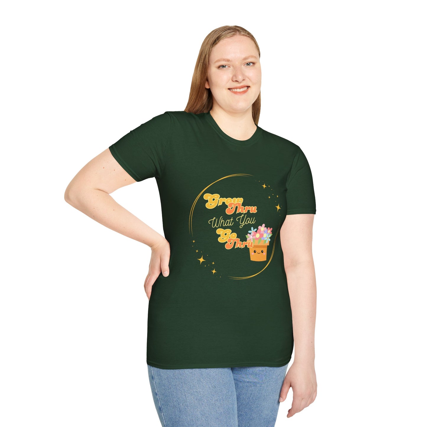 Unisex Softstyle T-Shirt Grow Through What You Go Through