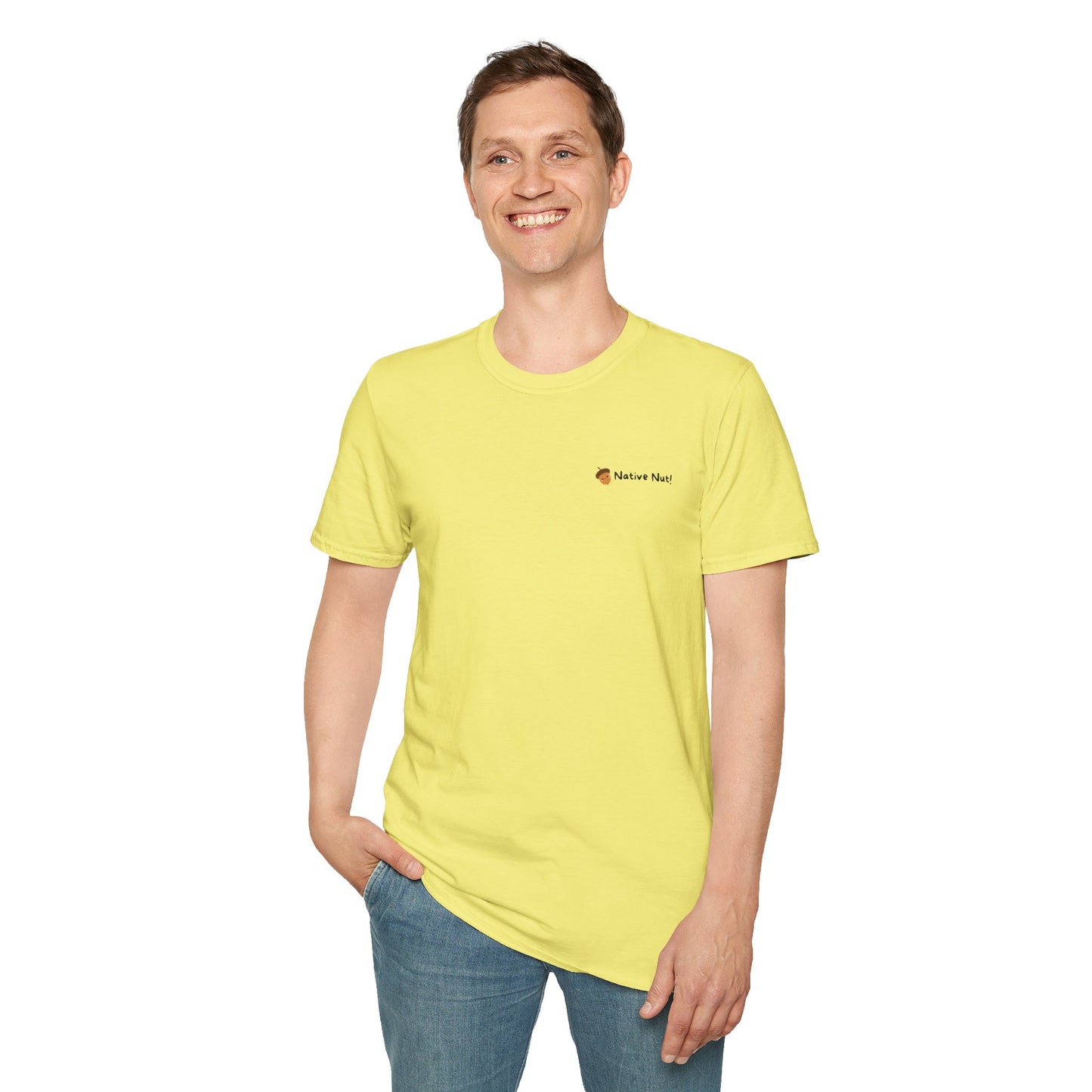 Unisex Softstyle T-Shirt, Native Nut! (Back)