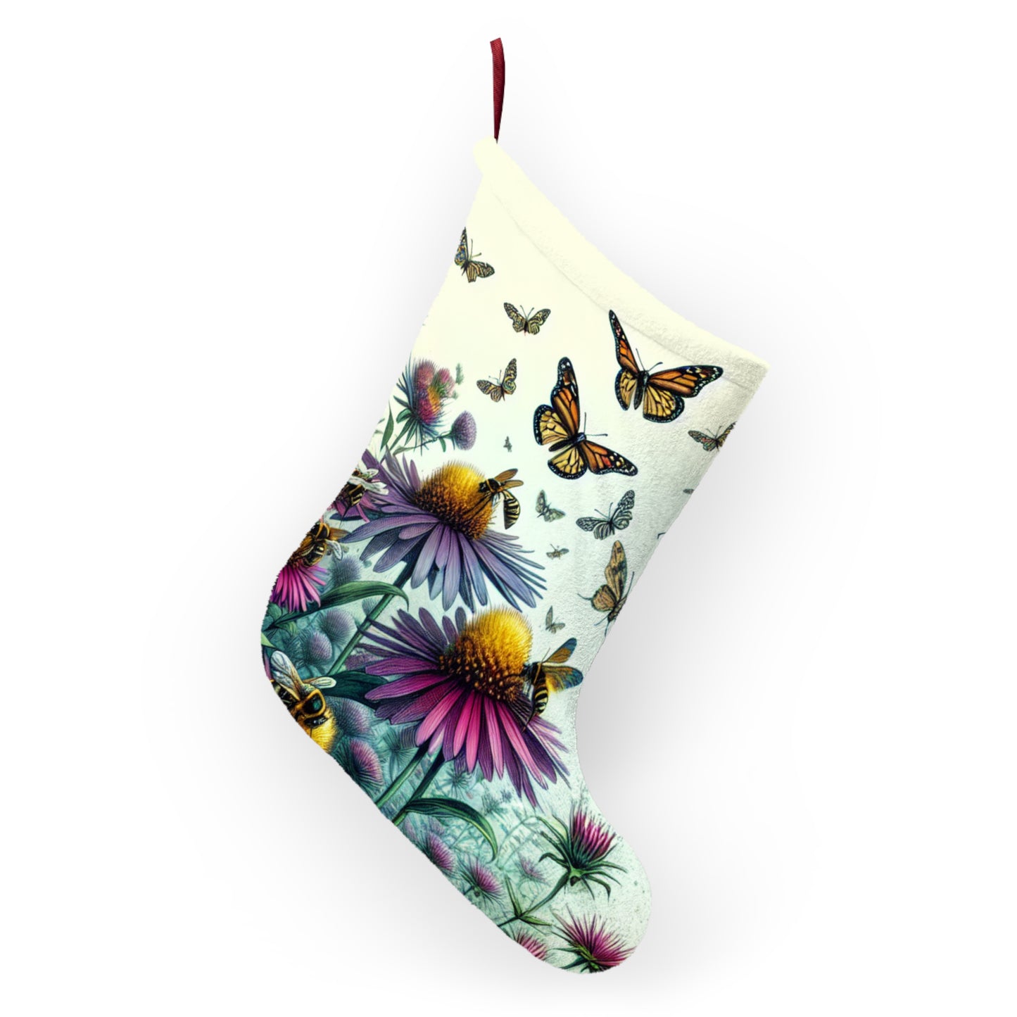 Christmas Stockings, Asters & Monarch