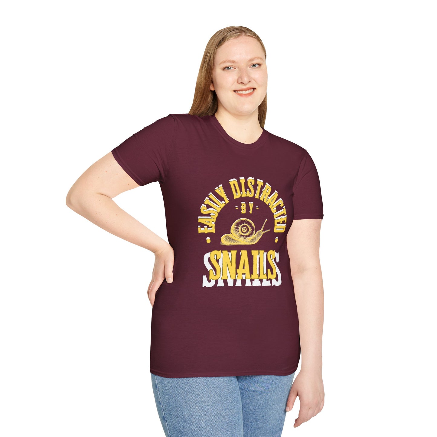 Unisex Softstyle T-Shirt, Distracted by Snails