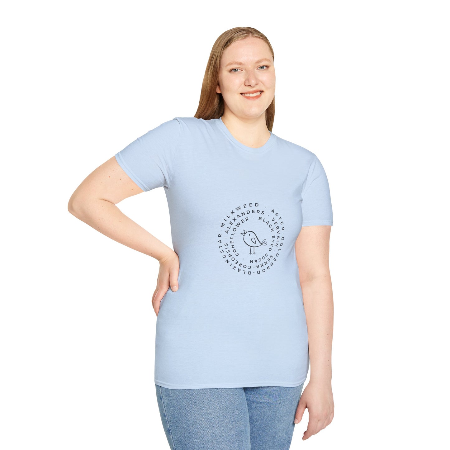 T-Shirt Unisex Softstyle, Native Plants & Birds