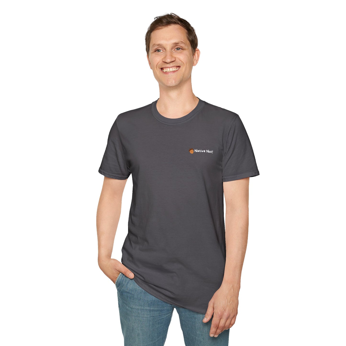 Unisex Softstyle T-Shirt, Native Nut! (Back)