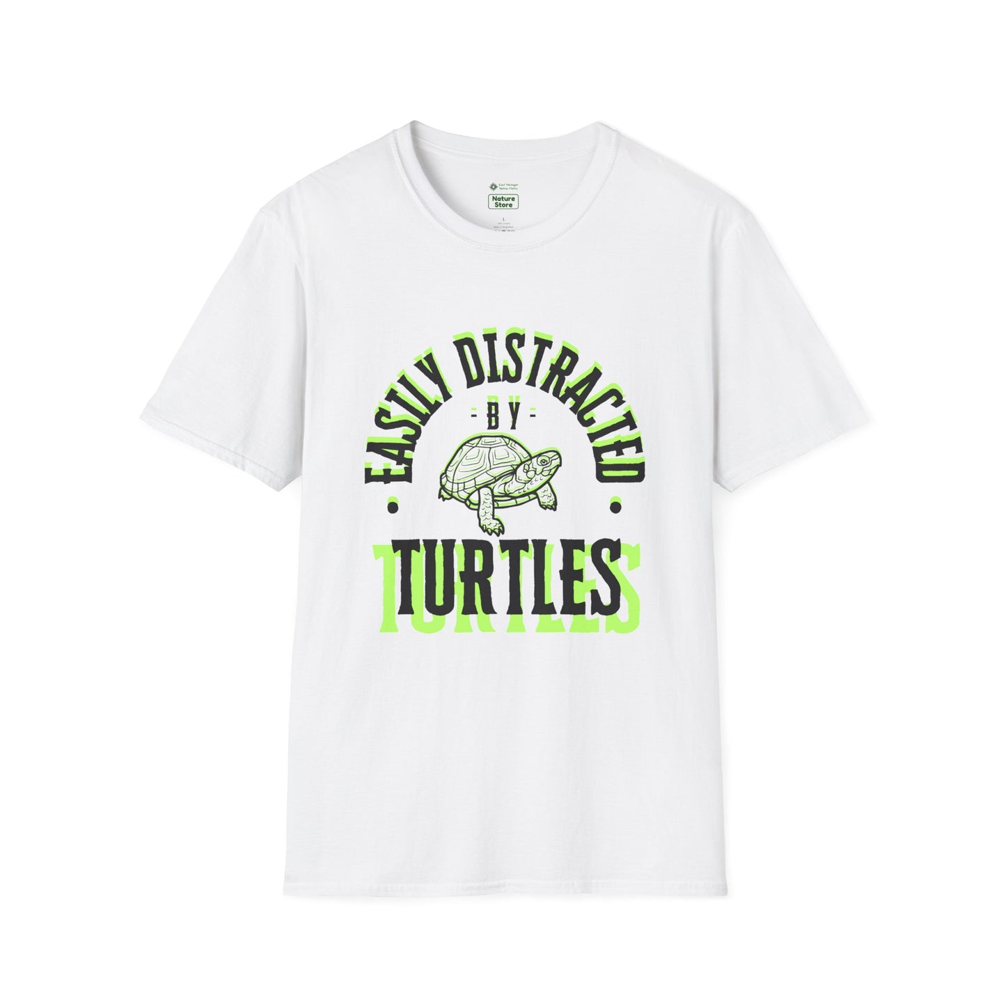 Unisex Softstyle T-Shirt, Distracted by Turtles