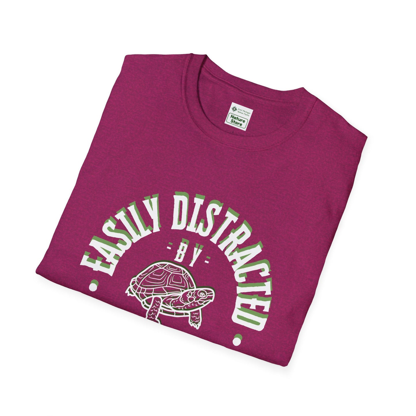 Unisex Softstyle T-Shirt, Distracted by Turtles
