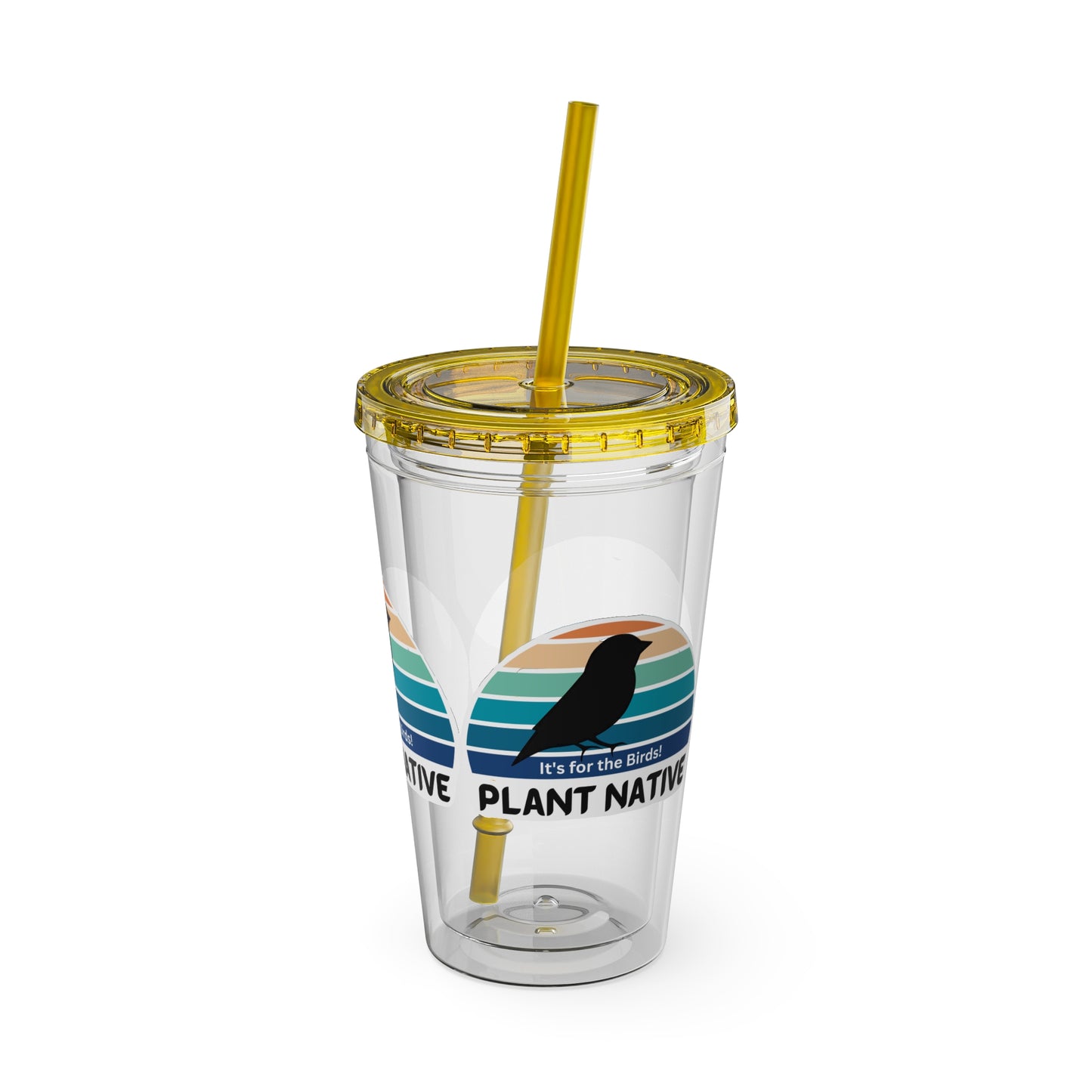 Tumbler with Straw, 16oz, It's For The Birds