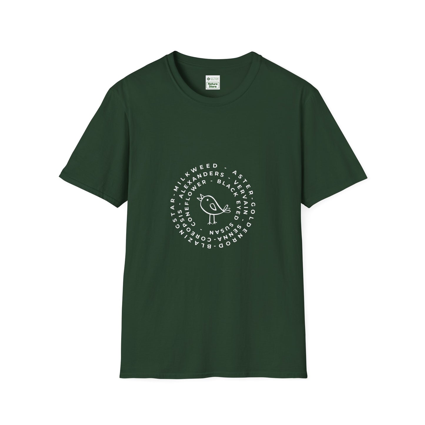 T-Shirt Unisex Softstyle, Native Plants & Birds