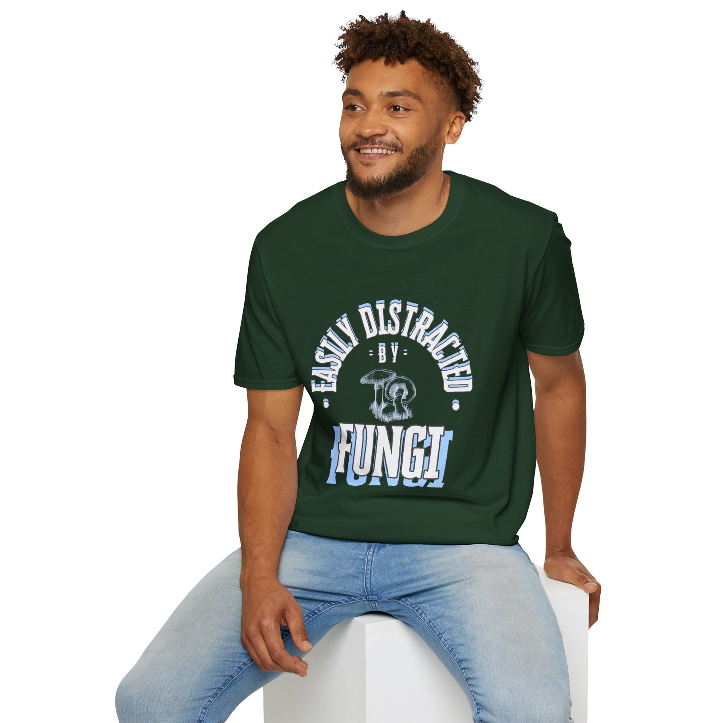 Unisex Softstyle T-Shirt, Distracted by Fungi