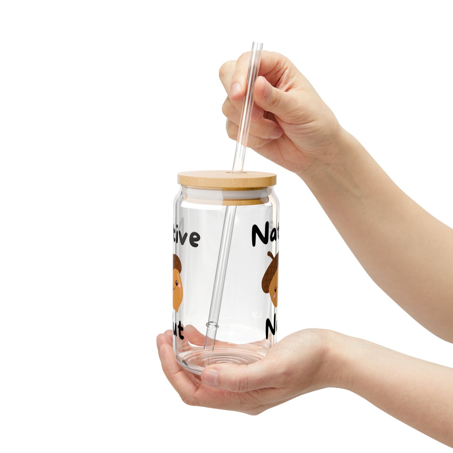 Sipper Glass, 16oz, Native Nut!
