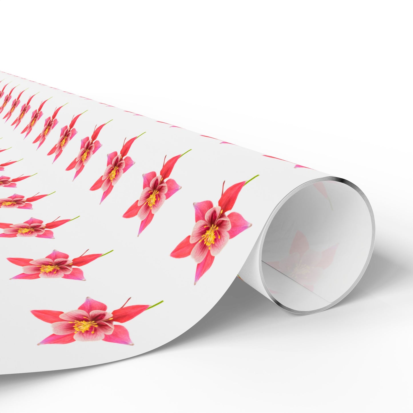 Wrapping Paper, Wild Columbine - White