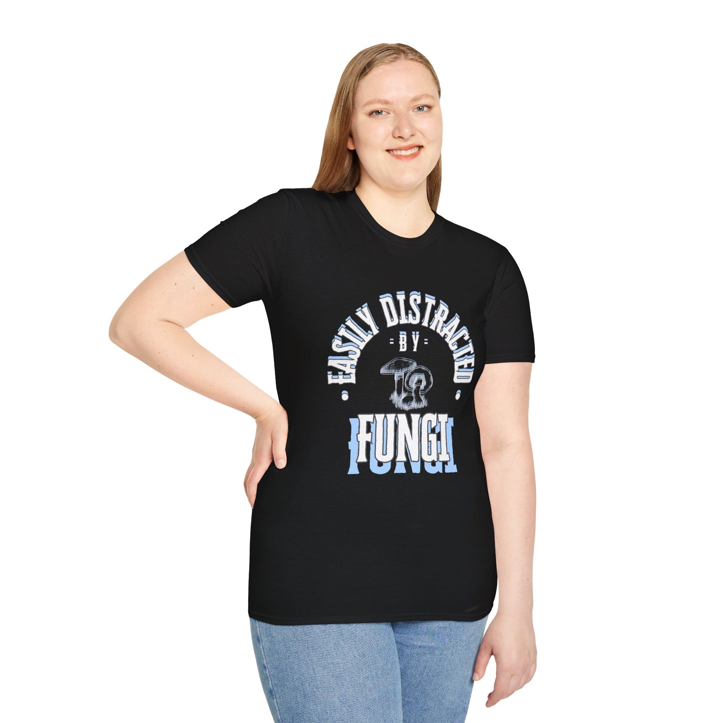 Unisex Softstyle T-Shirt, Distracted by Fungi