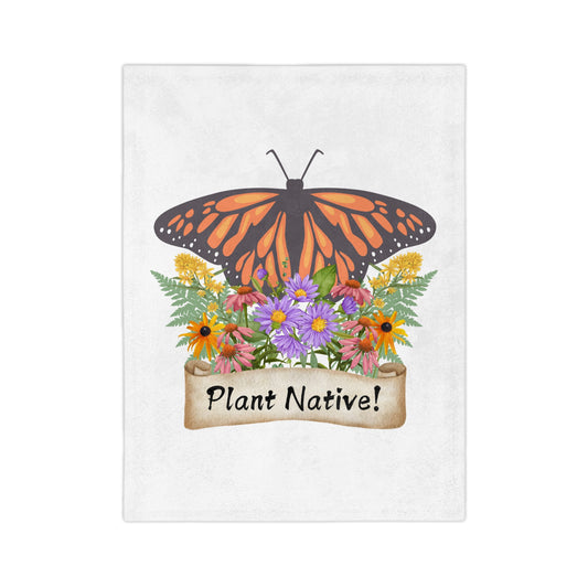 Microfiber Blanket, Monarch Plant Native!