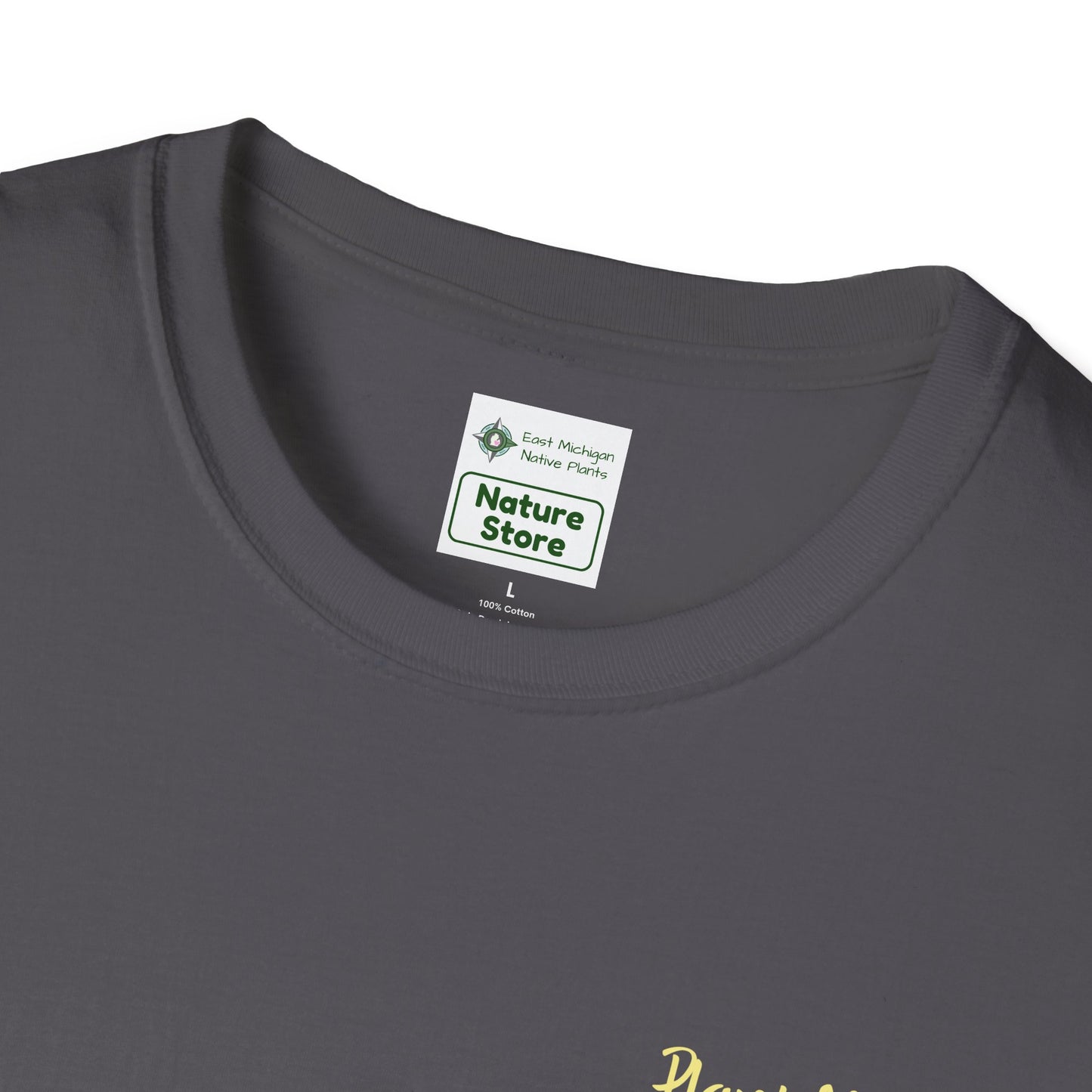 Unisex Softstyle T-Shirt I Love Native Plants, Asters (Back)