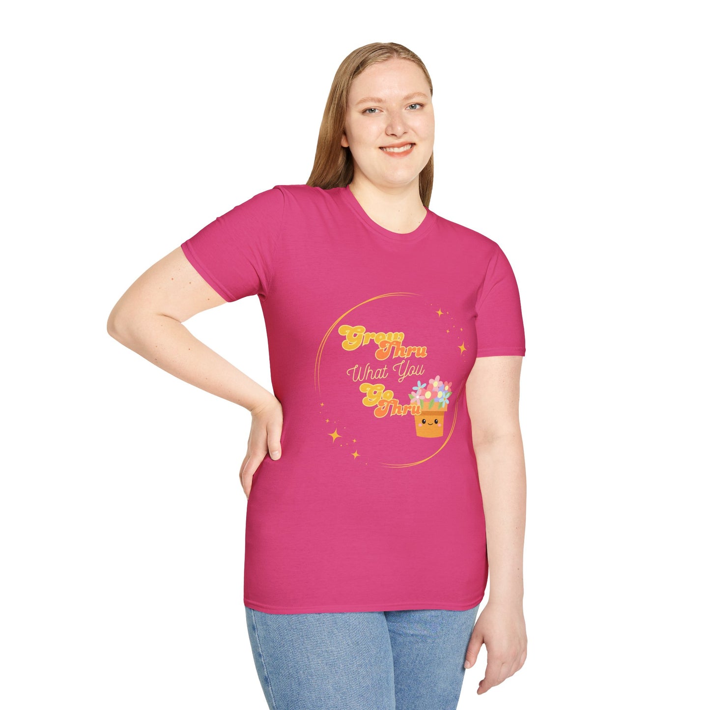 Unisex Softstyle T-Shirt Grow Through What You Go Through