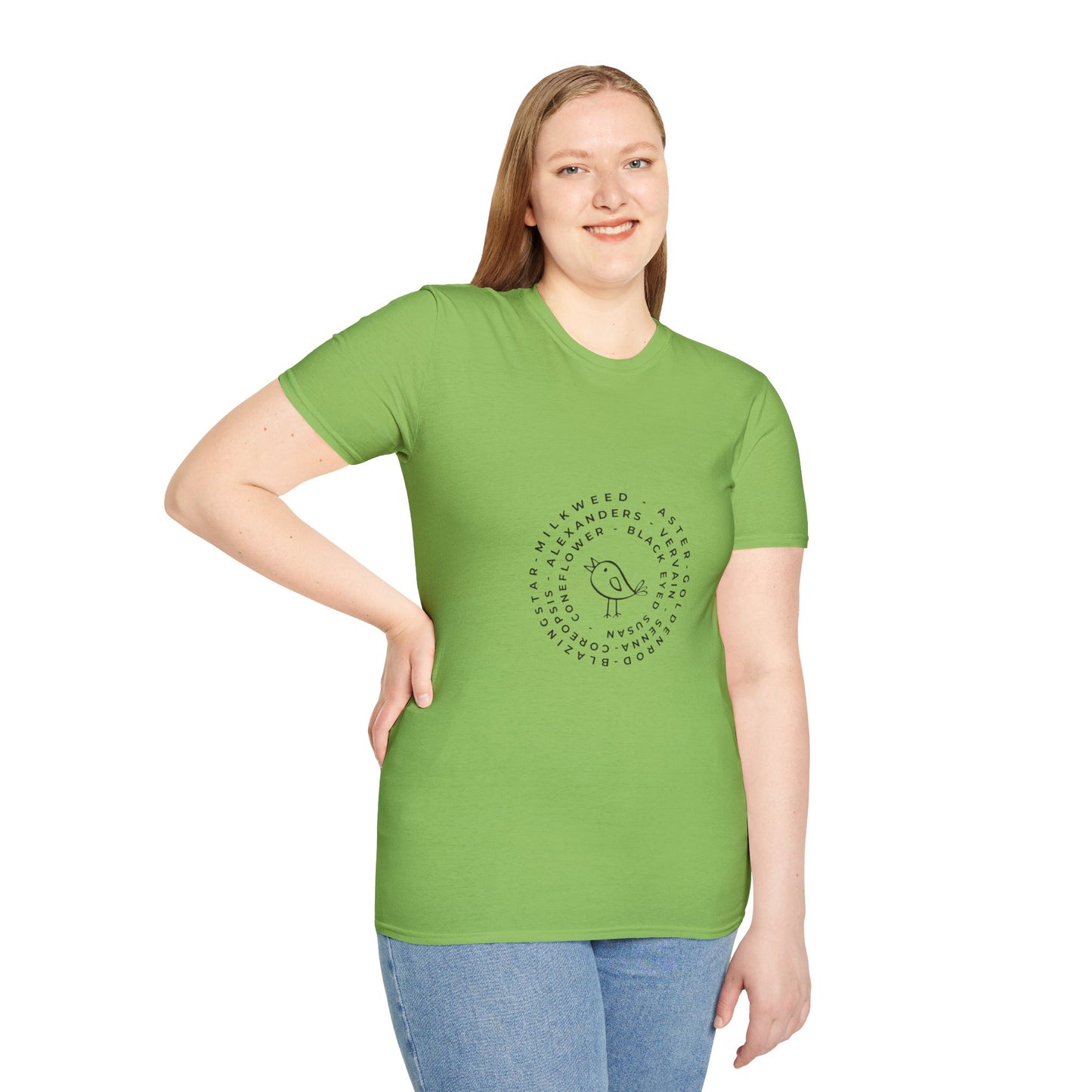 T-Shirt Unisex Softstyle, Native Plants & Birds