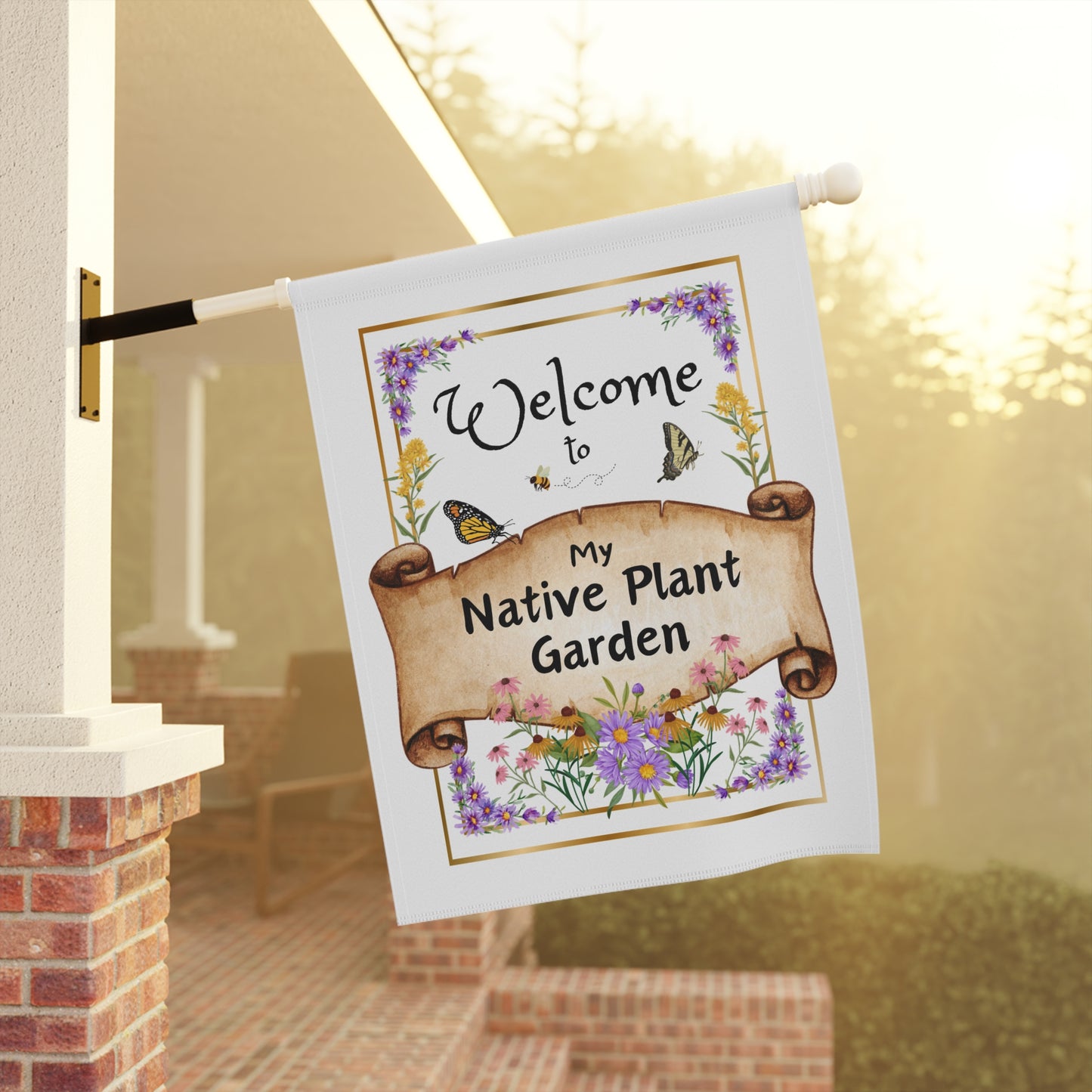 Garden & House Banner, Welcome to my Native Plant Garden
