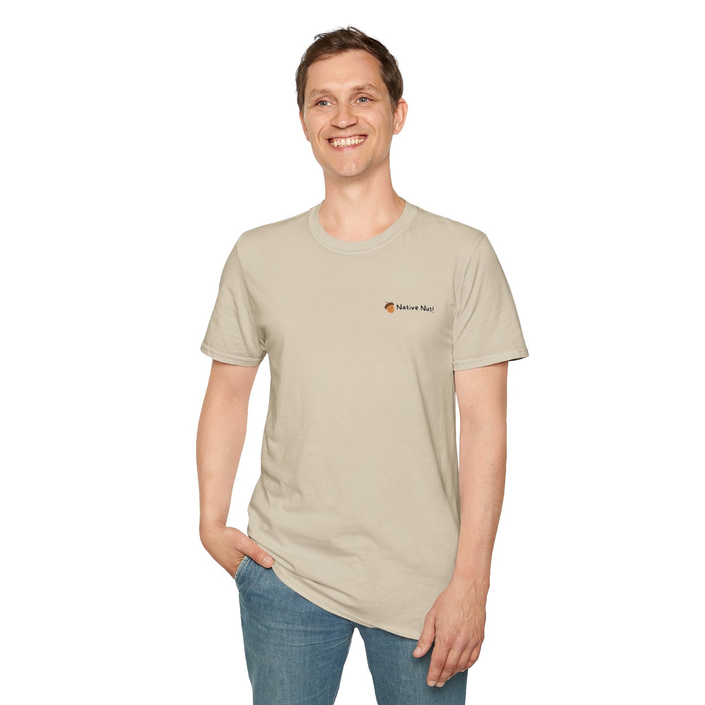 Unisex Softstyle T-Shirt, Native Nut! (Back)