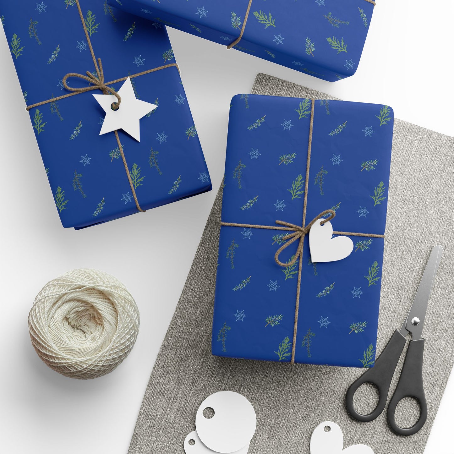Wrapping Paper, Juniper Berry - Dk Blue