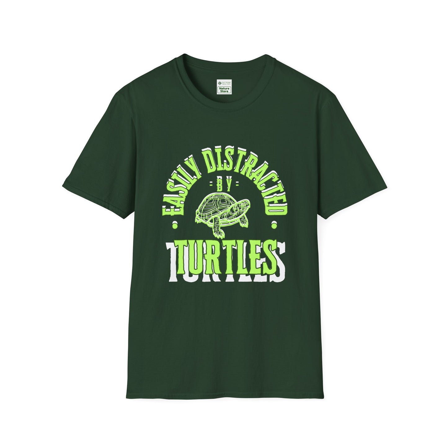 Unisex Softstyle T-Shirt, Distracted by Turtles